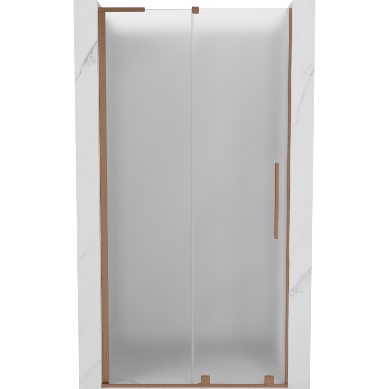 Mexen Velar L плъзгащи се душ врати 110 cm, матиран, четкана мед - 871-110-003-31-65