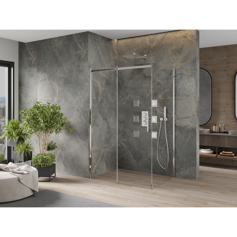 Mexen Omega разтегателна душ кабина 120 x 80 см, прозрачна, хром - 825-120-080-01-00