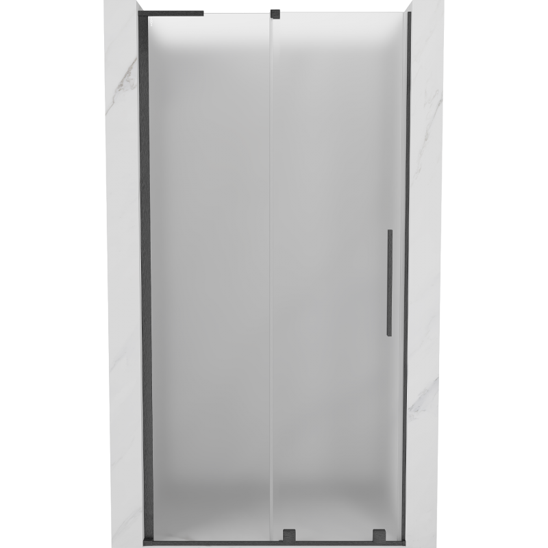 Mexen Velar L плъзгащи се душ врати 120 см, матирано, четкано gun gray - 871-120-003-31-66