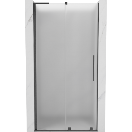 Mexen Velar L плъзгащи се душ врати 120 см, матирано, четкано gun gray - 871-120-003-31-66