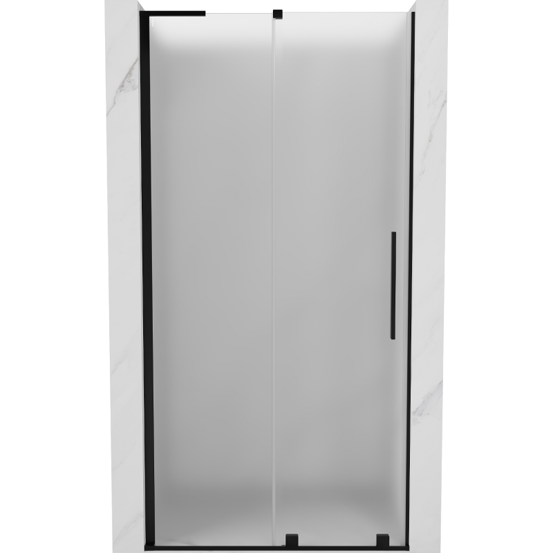Mexen Velar L плъзгащи се душ врати 110 cm, мат, черни - 871-110-003-31-70