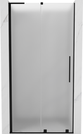 Mexen Velar L плъзгащи се душ врати 120 см, матирани, черни - 871-120-003-31-70