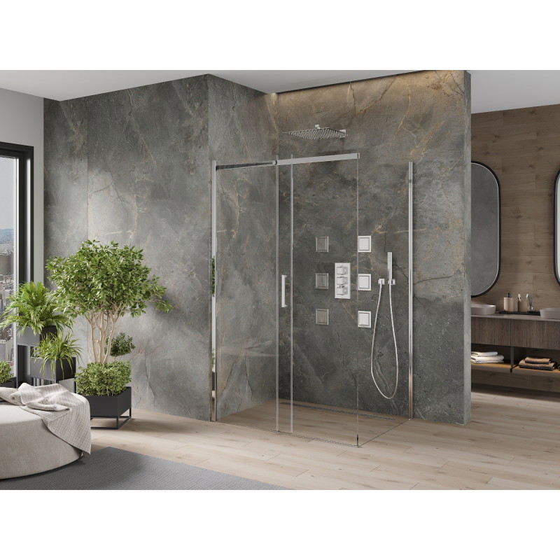 Mexen Omega плъзгаща се душ кабина 120 x 90 см, прозрачна, хром - 825-120-090-01-00