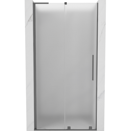 Mexen Velar L плъзгащи се врати за душ 100 см, матирани, gun metal - 871-100-003-31-95