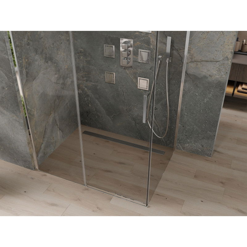 Mexen Omega плъзгаща се душ кабина 120 x 100 см, прозрачна, хром - 825-120-100-01-00