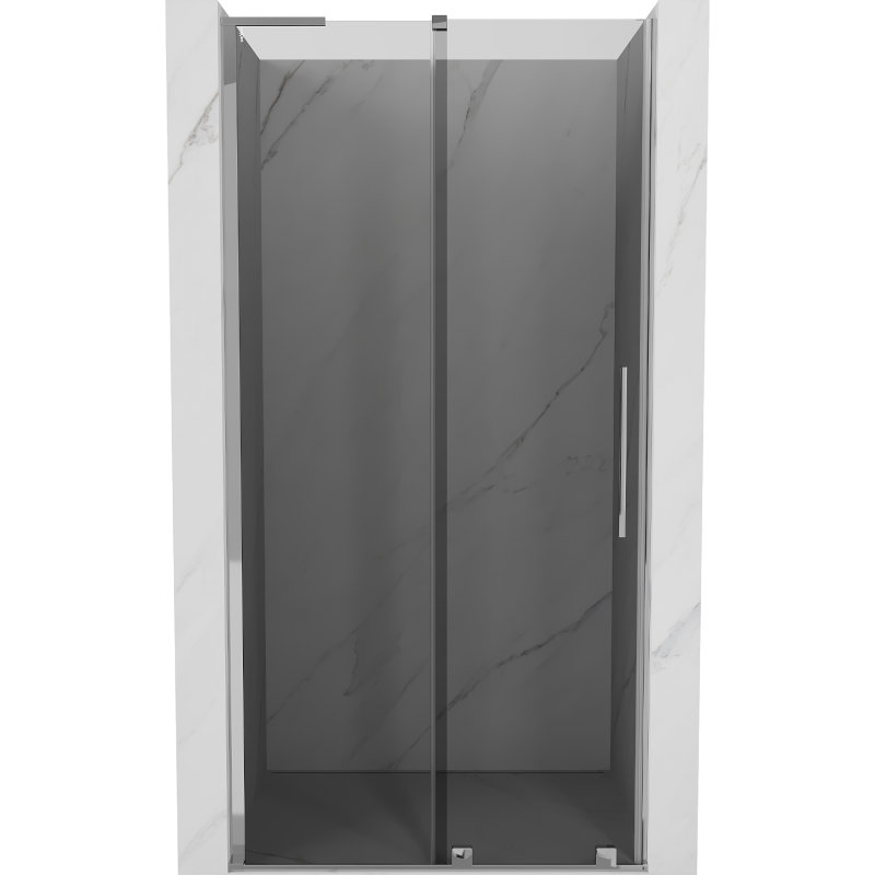 Mexen Velar L плъзгащи се душ врати 90 см, графит, хром - 871-090-003-41-01