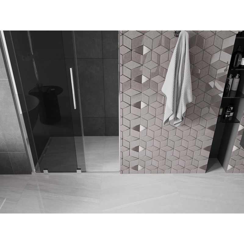 Mexen Velar L плъзгаща се душ кабина 100 см, графит, хром - 871-100-003-41-01