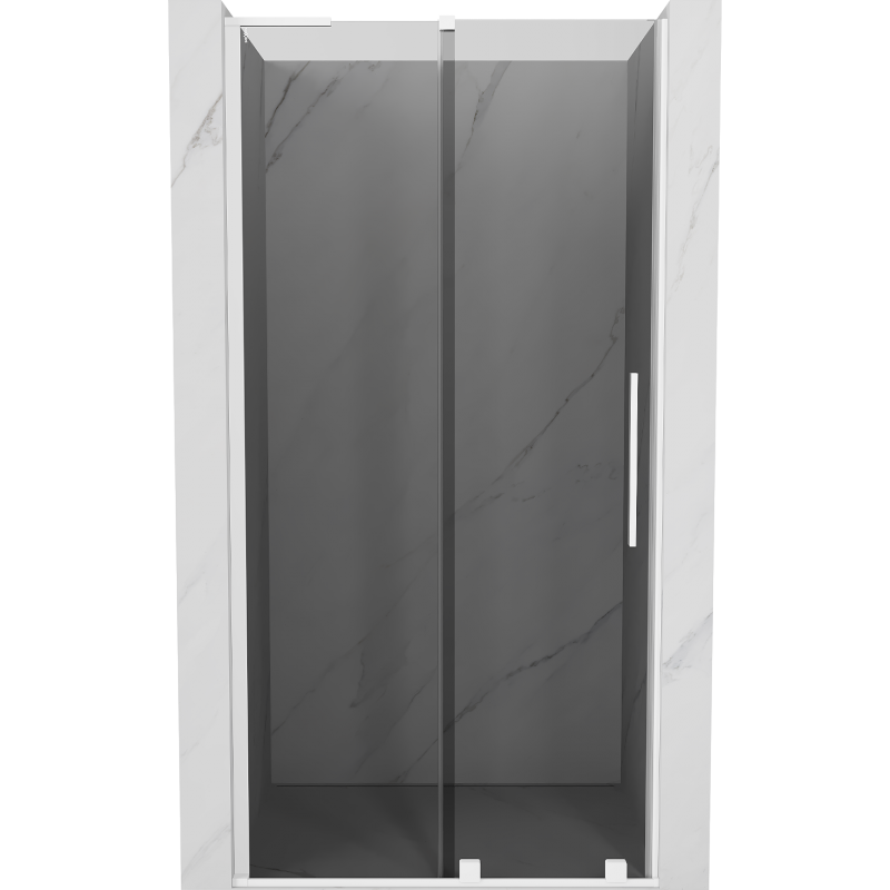 Mexen Velar L плъзгащи душ врати 100 см, графит, бяло - 871-100-003-41-20