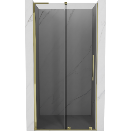 Mexen Velar L плъзгащи се душ врати 110 cm, графит, злато - 871-110-003-41-50
