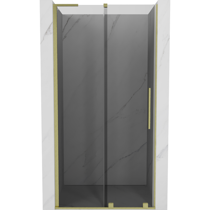 Mexen Velar L плъзгащи се душ врати 100 cm, графит, златни четкани - 871-100-003-41-55