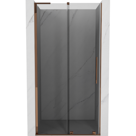 Mexen Velar L плъзгащи се душ врати 110 см, графит, розово злато - 871-110-003-41-60