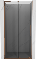 Mexen Velar L плъзгащи се душ врати 120 см, графит, розово злато - 871-120-003-41-60