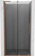 Mexen Velar L плъзгащи се душ врати 100 см, графит, матиран мед - 871-100-003-41-65