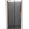 Mexen Velar L плъзгащи се душ врати 90 см, графит, четкована мед - 871-090-003-41-65