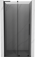 Mexen Velar L плъзгащи се душ врати 90 см, графит, черни - 871-090-003-41-70