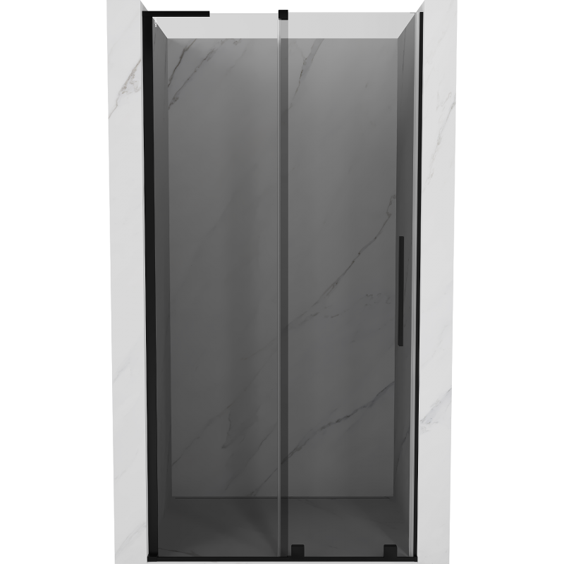 Mexen Velar L плъзгаща се душ кабина 110 см, графит, черно - 871-110-003-41-70