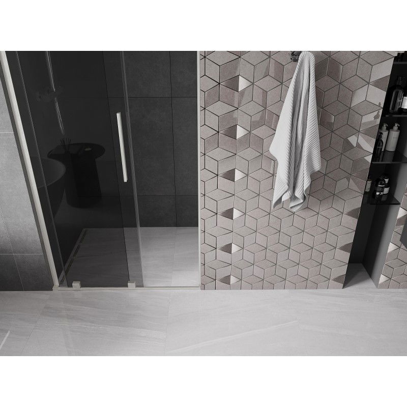 Mexen Velar L плъзгащи се душ врати 90 см, графит, четка никел - 871-090-003-41-97