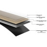 Mexen Buffalo пробка на виниловите панели 1240 x 182 mm SPC 6,5 mm, подложка IXPE 1,5 mm, 4 V-Fуга, Дъб - F1007-S