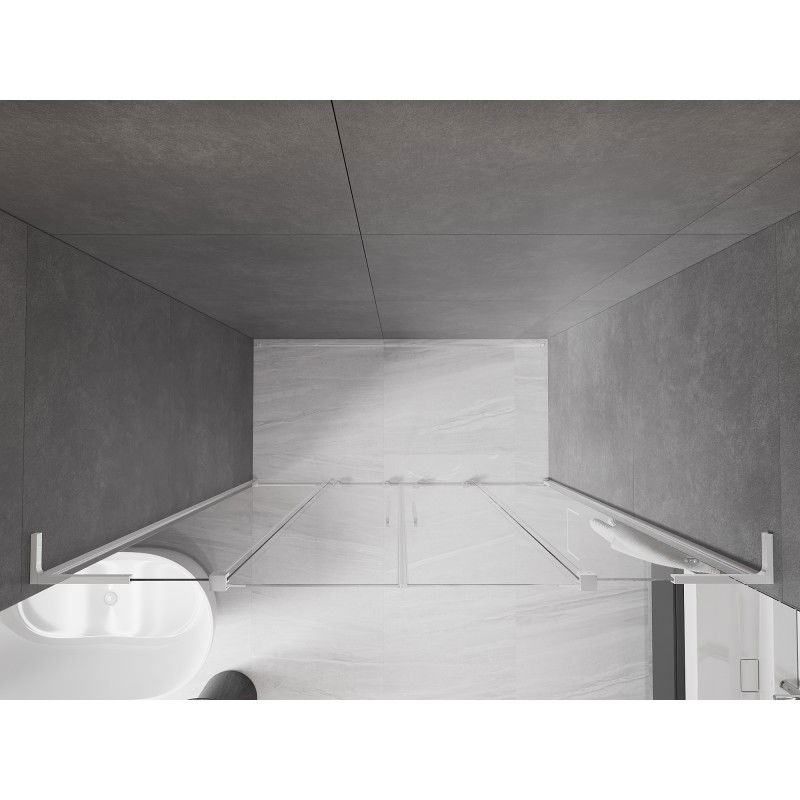 Mexen Velar L Duo плъзгащи се душ врати 200 см, прозрачни, хром - 871-200-003-02-01