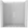 Mexen Velar L Duo плъзгащи се душ врати 170 cm, матирано, бяло - 871-170-003-32-20