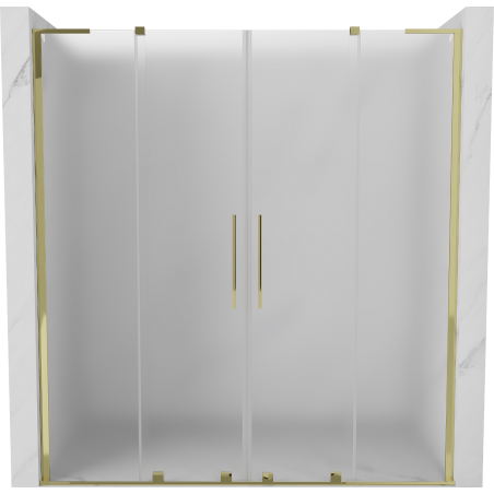 Mexen Velar L Duo плъзгащи се душ врати 180 cm, матови, златни, 871-180-003-32-50