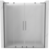 Mexen Velar L Duo плъзгащи се душ врати 170 cm, матирани, gun metal - 871-170-003-32-95
