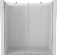 Mexen Velar L Duo плъзгащи се душ врати 170 cm, матов, четкан никел - 871-170-003-32-97