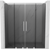 Mexen Velar L Duo плъзгаща се душ кабина 200 см, графит, бяла - 871-200-003-42-20