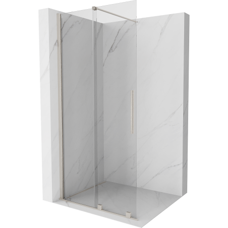 Mexen Velar плъзгаща стена за душ Walk-in 100 x 200 см, прозрачна 8 мм, четкан никел - 871-100-000-03-97