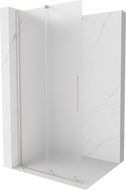 Mexen Velar плъзгаща се душ стена Walk-in 110 x 200 см, мраз 8 мм, четкан никел