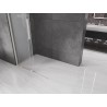 Mexen Velar плъзгаща се душ стена Walk-in 110 x 200 см, мраз 8 мм, четкан никел
