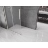 Mexen Velar плъзгаща се душ стена Walk-in 110 x 200 см, мраз 8 мм, четкан никел