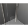 Mexen Velar плъзгаща се душ стена Walk-in 110 x 200 см, мраз 8 мм, четкан никел