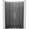 Mexen Velar Duo плъзгаща се душ врата 140 см, графит, бяло - 871-140-000-42-20