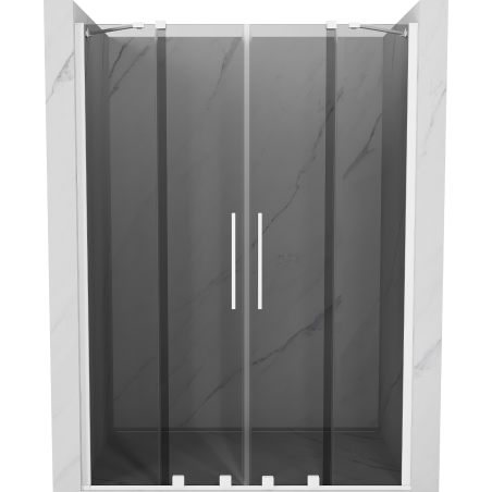 Mexen Velar Duo плъзгащи се душ врати 160 cm, графит, бели - 871-160-000-42-20