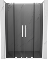 Mexen Velar Duo плъзгащи се душ врати 160 cm, графит, бели - 871-160-000-42-20