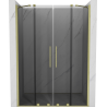 Mexen Velar Duo плъзгащи се душ врати 160 см, графит, златисто матово - 871-160-000-42-55