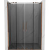 Mexen Velar Duo плъзгащи се душ врати 150 см, графит, розово злато - 871-150-000-42-60