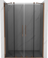 Mexen Velar Duo плъзгащи се душ врати 150 см, графит, розово злато - 871-150-000-42-60