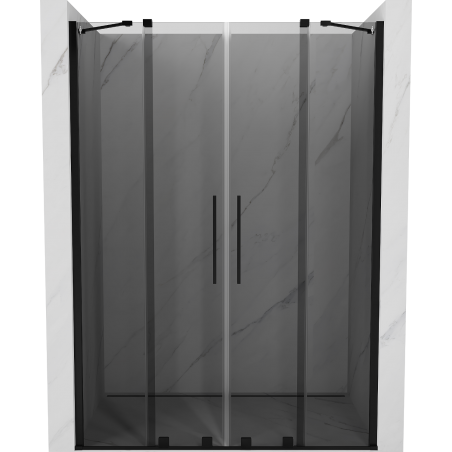 Mexen Velar Duo плъзгащи се душ врати 140 cm, графит, черен - 871-140-000-42-70