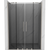 Mexen Velar Duo плъзгащи се душ врати 140 cm, графит, четкан никел - 871-140-000-42-97