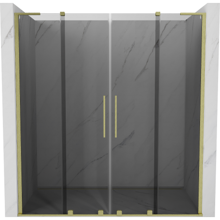 Mexen Velar L Duo плъзгащи се душ врати 200 см, графит, златно четкано - 871-200-003-42-55