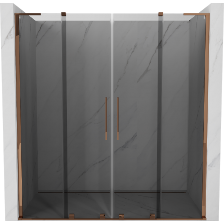 Mexen Velar L Duo плъзгаща се душ врата 170 см, графит, розово злато - 871-170-003-42-60