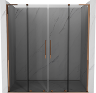 Mexen Velar L Duo плъзгаща се душ врата 170 см, графит, розово злато - 871-170-003-42-60