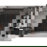 Mexen Velar L Duo плъзгащи се душ врати 180 см, графит, розово злато - 871-180-003-42-60
