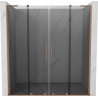 Mexen Velar L Duo плъзгащи душ врати 170 см, графит, четкана мед - 871-170-003-42-65