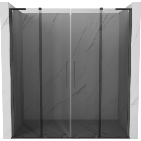 Mexen Velar L Duo плъзгащи се душ врати 200 см, графит, четка сив пистолет - 871-200-003-42-66