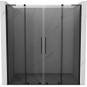 Mexen Velar L Duo плъзгащи се душ врати 200 см, графит, черен - 871-200-003-42-70