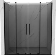 Mexen Velar L Duo плъзгащи се душ врати 180 см, графит, черно - 871-180-003-42-70