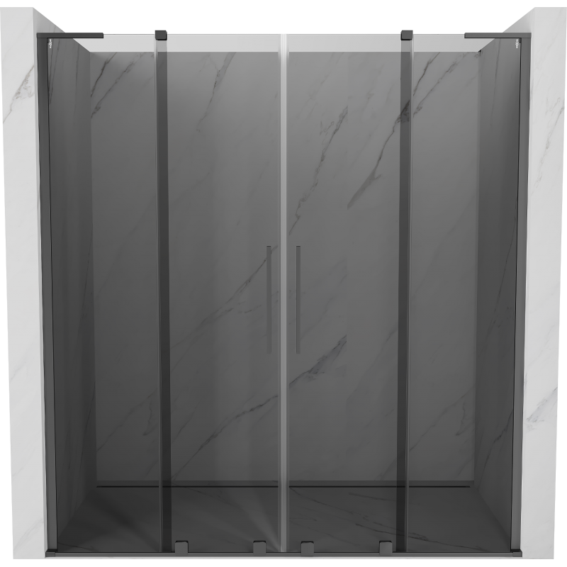 Mexen Velar L Duo плъзгащи се душ врати 170 cm, графит, gun metal - 871-170-003-42-95